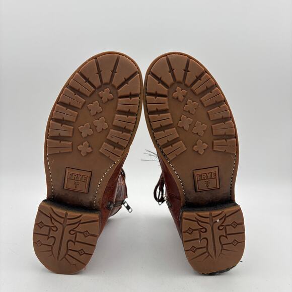 Frye Valerie Shearling Lined Lace Up Combat Boots Women's 8.5B - Picture 7 of 13